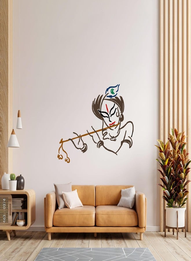StenCart Stencil for Wall Painting Home, Krishna with Flute DIY Reusable Stencil Design for Wall Decoration (16 inchx24 inch)-Suitable for Pooja Room, Home & Office (Pack of 1) - Image 5